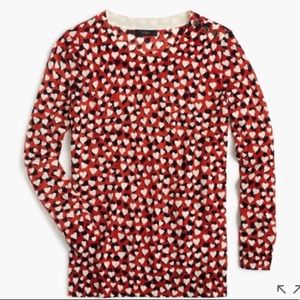 J. Crew limited edition heart-print Tipi sweater